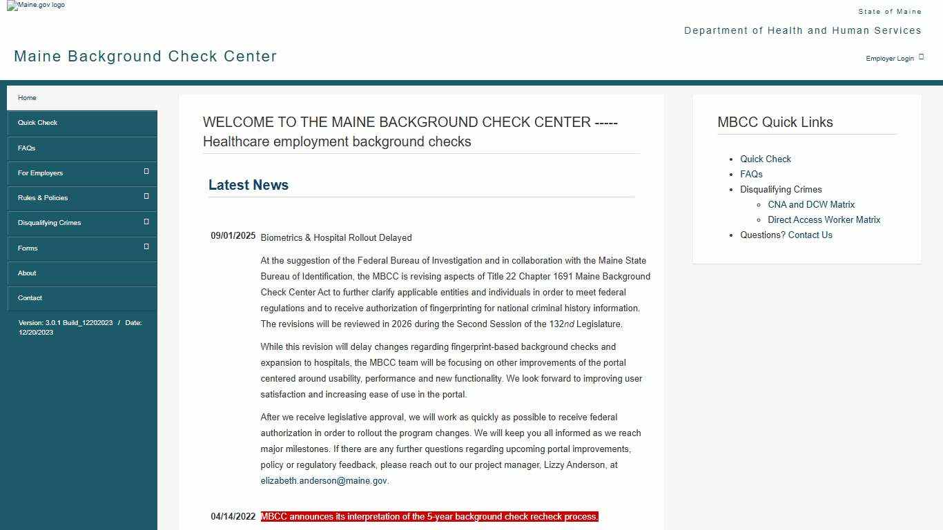 Home / Maine Background Check Center