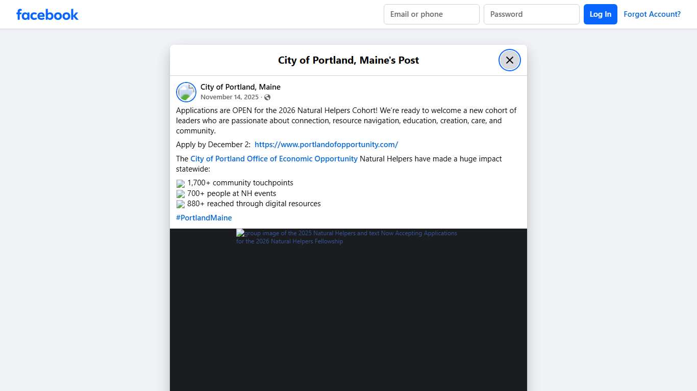 Applications are OPEN for the... - City of Portland, Maine | Facebook
